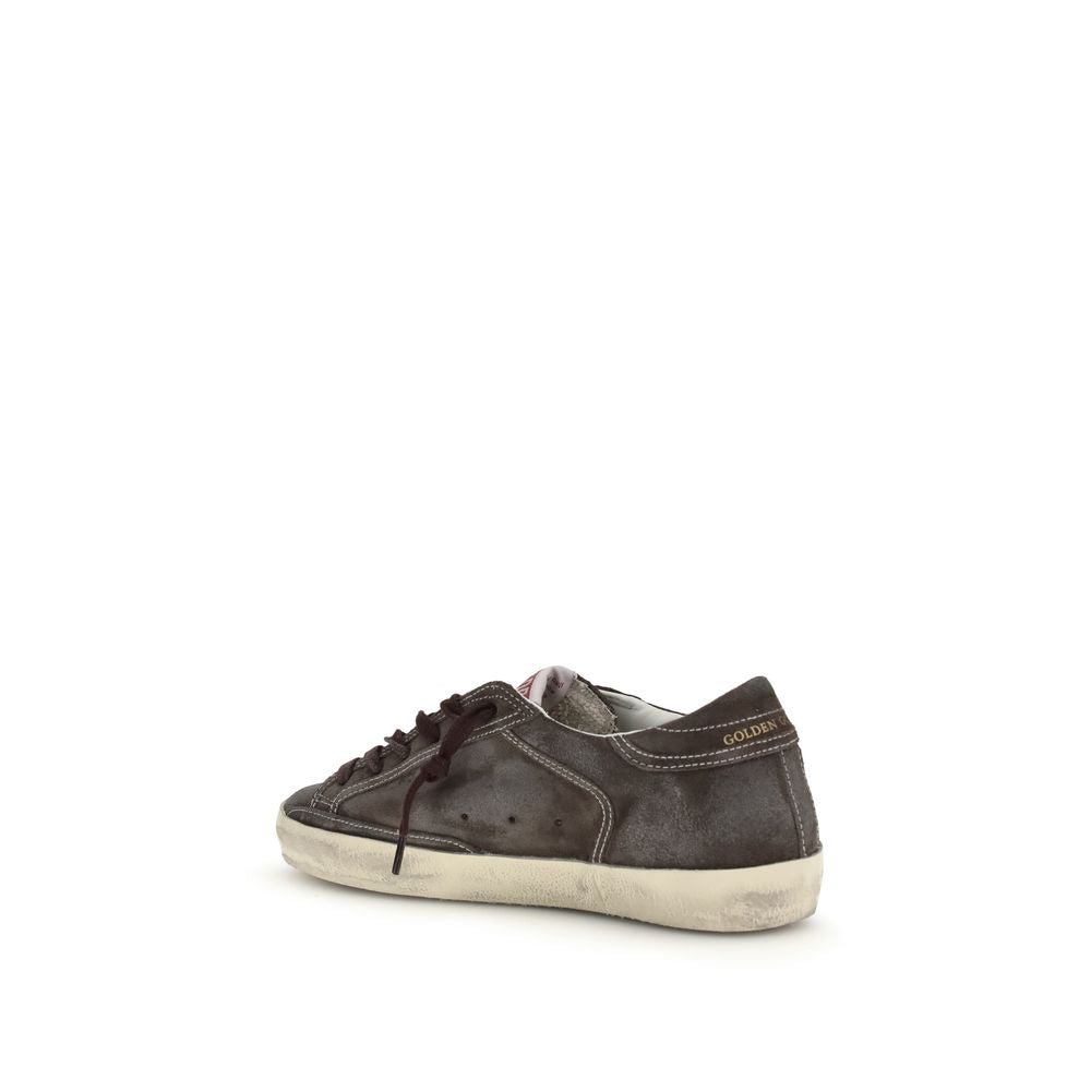 Golden Goose Gray Calf Leather Bos Taurus Low Top Sneakers