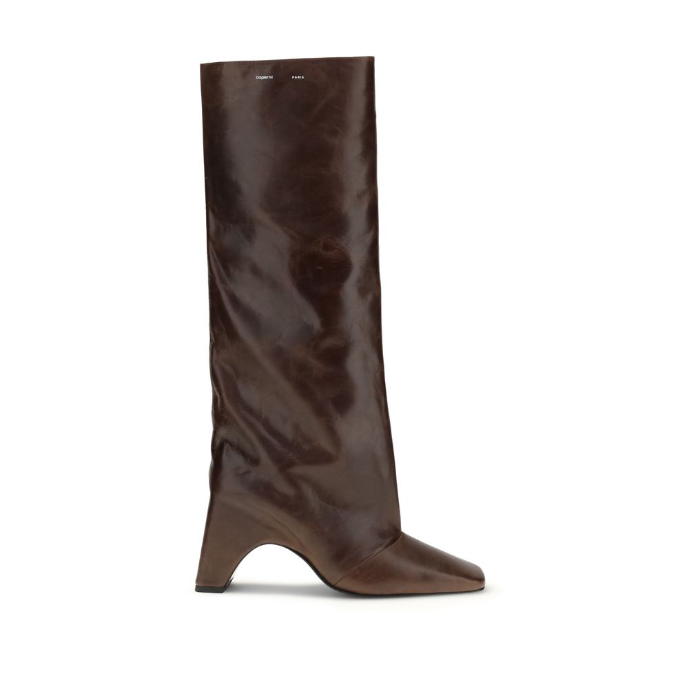 Coperni Brown Leather High Heel Boots