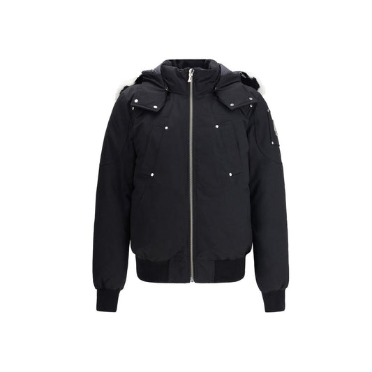 Moose Knuckles Black Cotton Bomber
