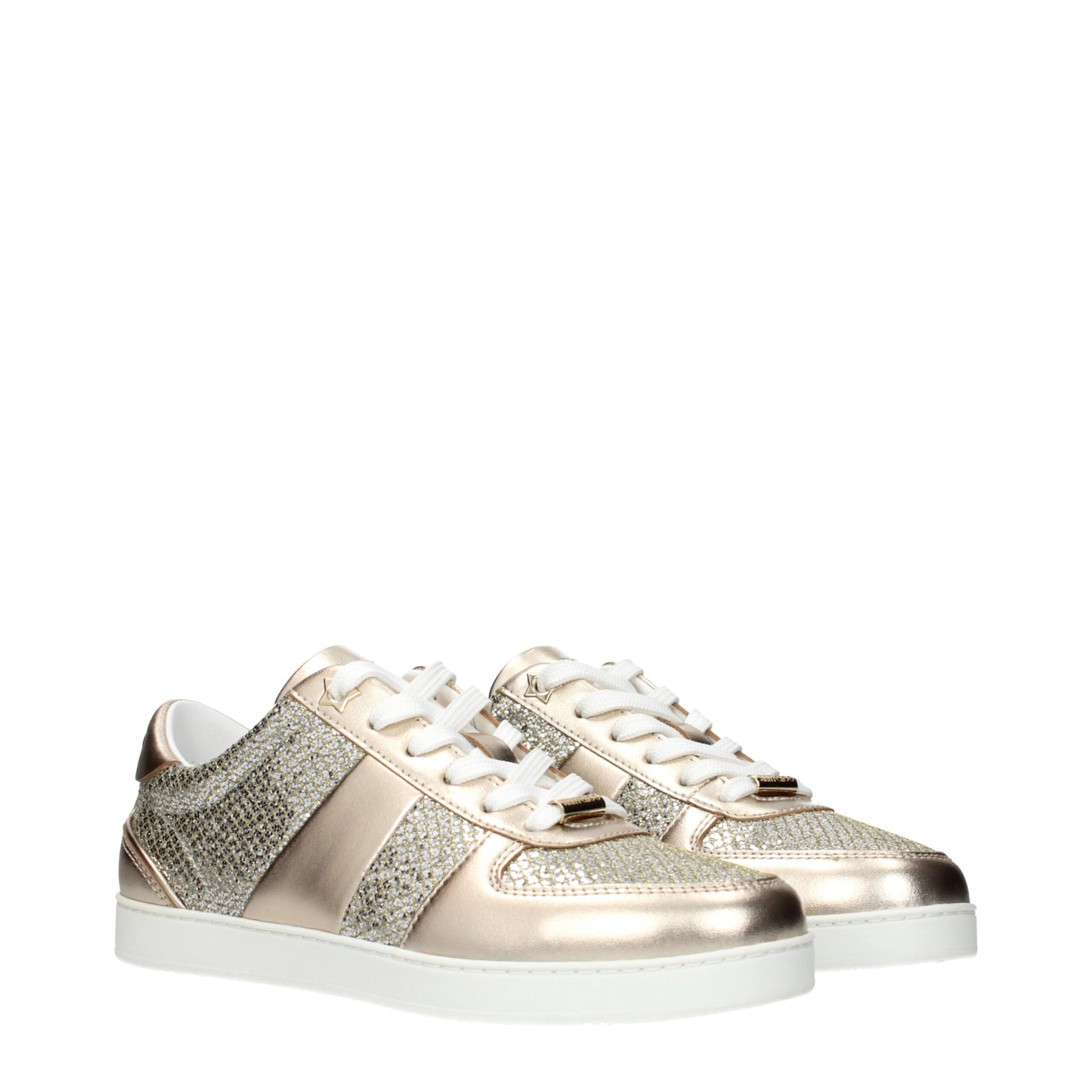 Jimmy Choo Gold Leather Sneakers