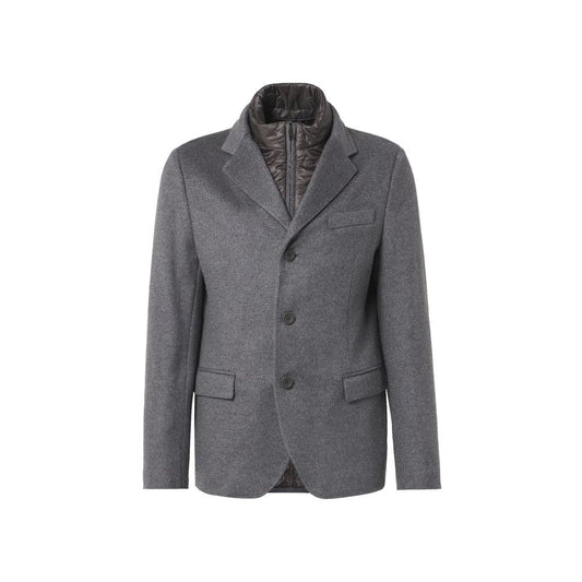 Herno Gray Cashmere Jackets And Coat