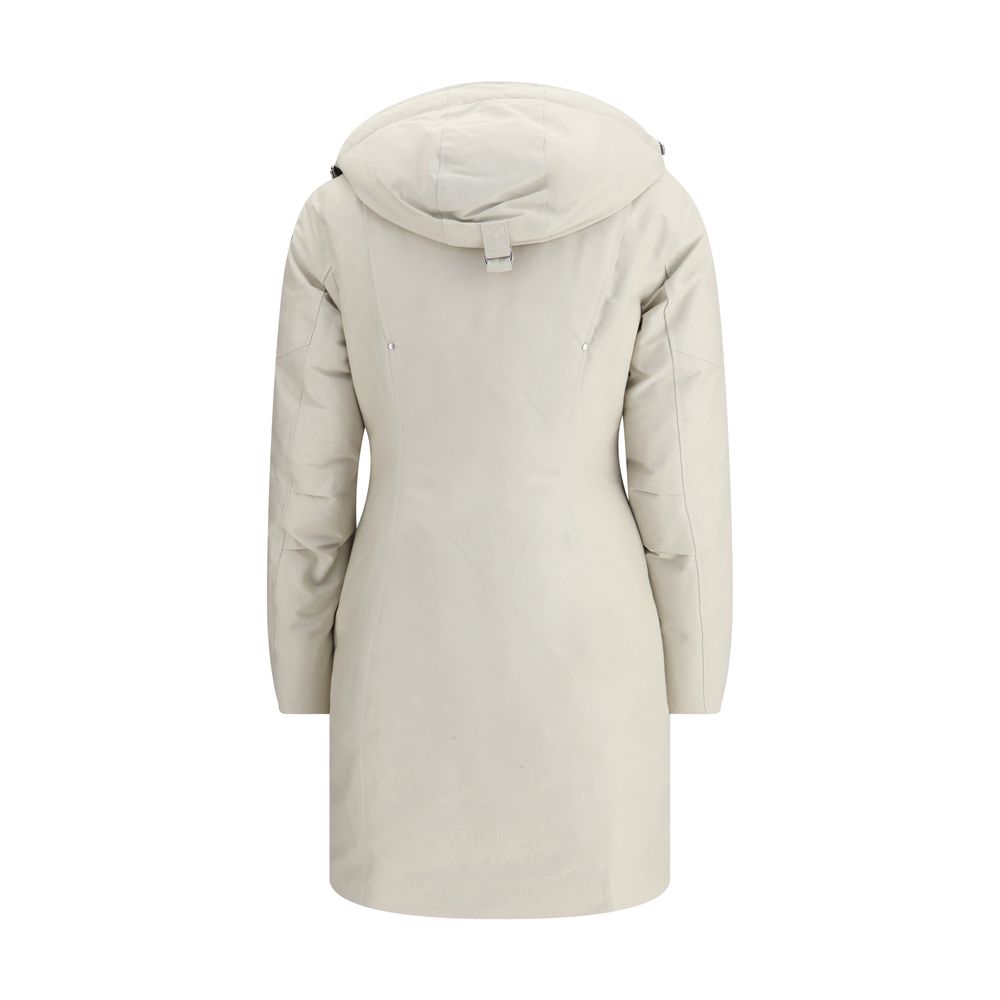 Moose Knuckles White Cotton Parka