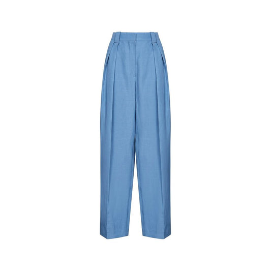 Stella McCartney Blue Linen Casual Pants