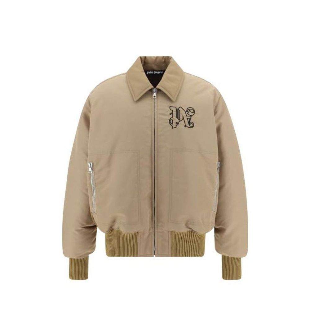 Palm Angels Beige Polyamide Bomber