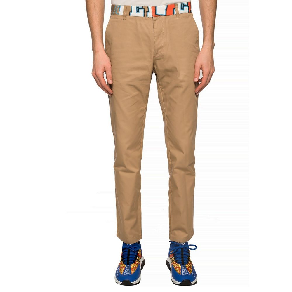 Versace Beige Cotton Chino Pants