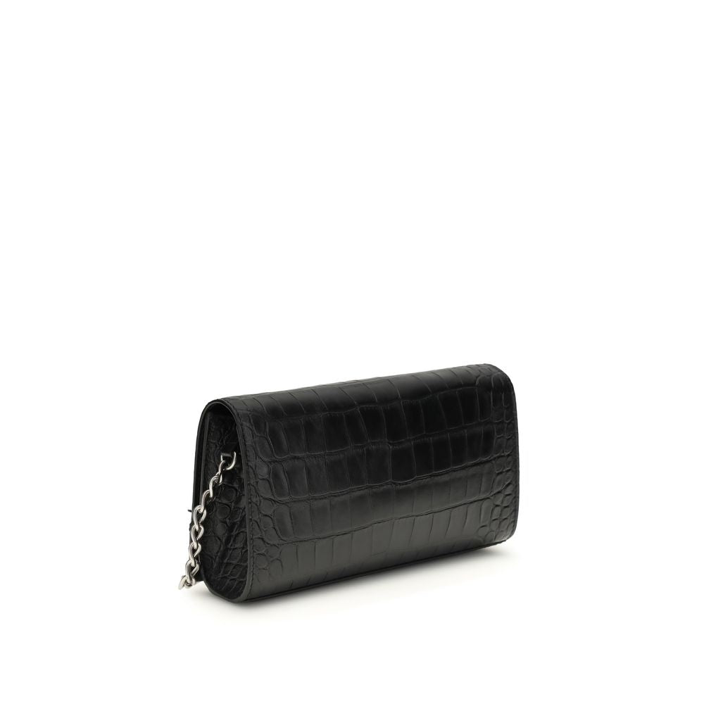 Balenciaga Black Calf Leather Bos Taurus Wallet