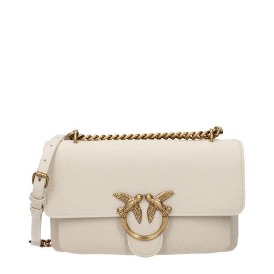 PINKO Beige Leather Crossbody Bag