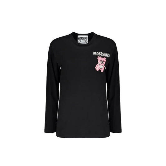 Moschino Couture Black Cotton Long Sleeve T-Shirt