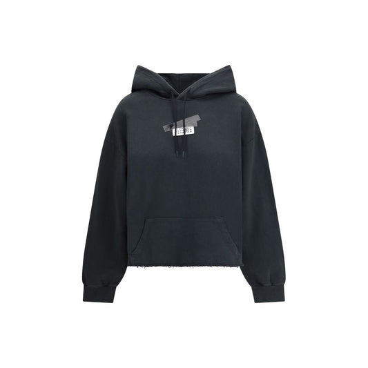 MM6 Black Cotton Sweatshirt